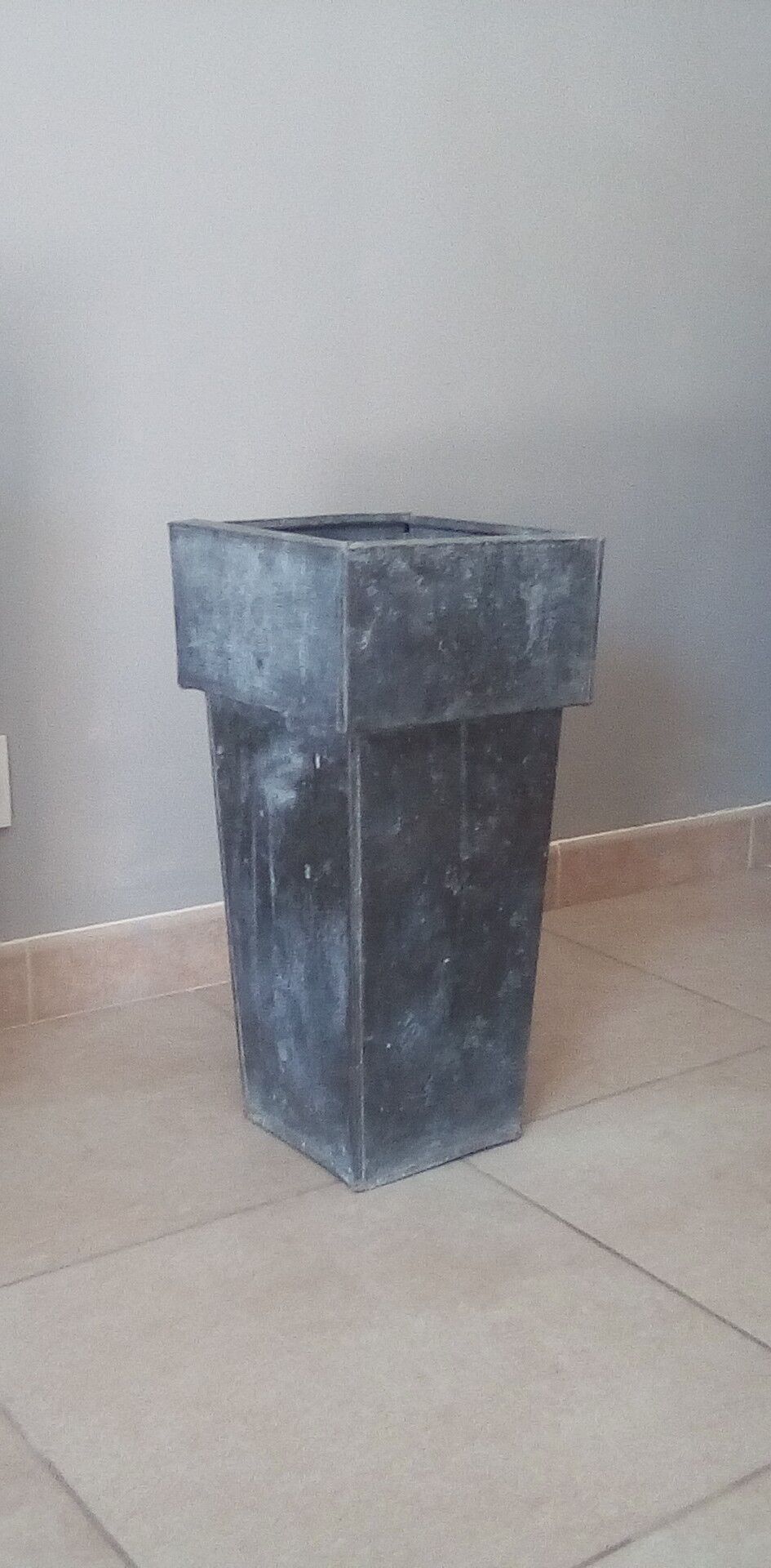 Old zinc vase 70s/80s