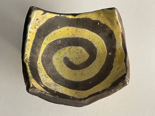 Ashtray in raku, circa 1990/2000
