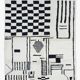 Tapis noir et blanc contemporain -  300 x 210 cm