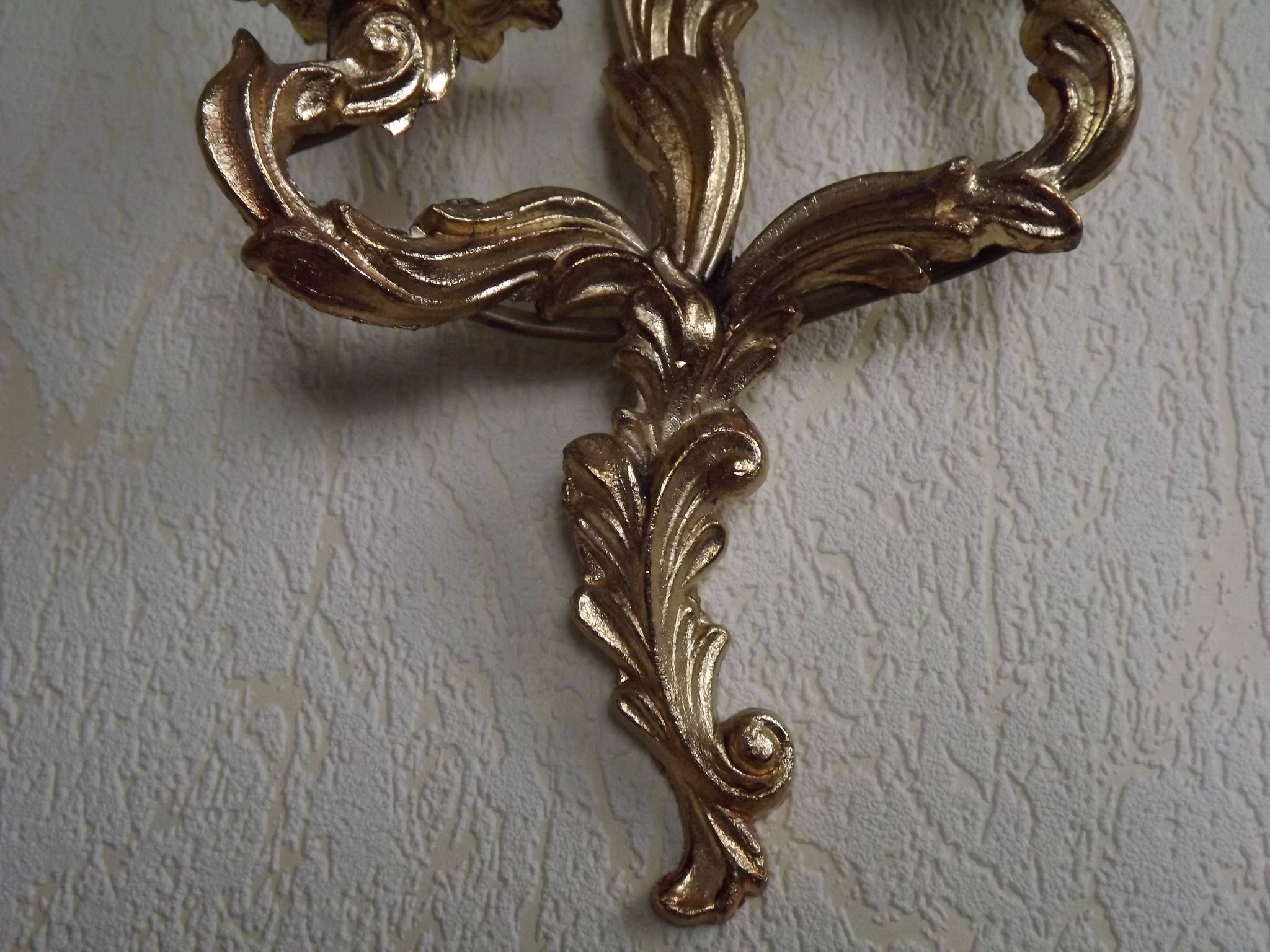 Brass wall lights.