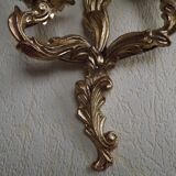 Brass wall lights.