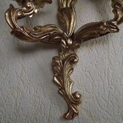 Brass wall lights.