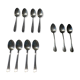 10 small silver spoons