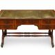 English mahogany double-sided desk with extensions