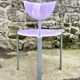 Serie de 8 chaises design en plexiglas parme