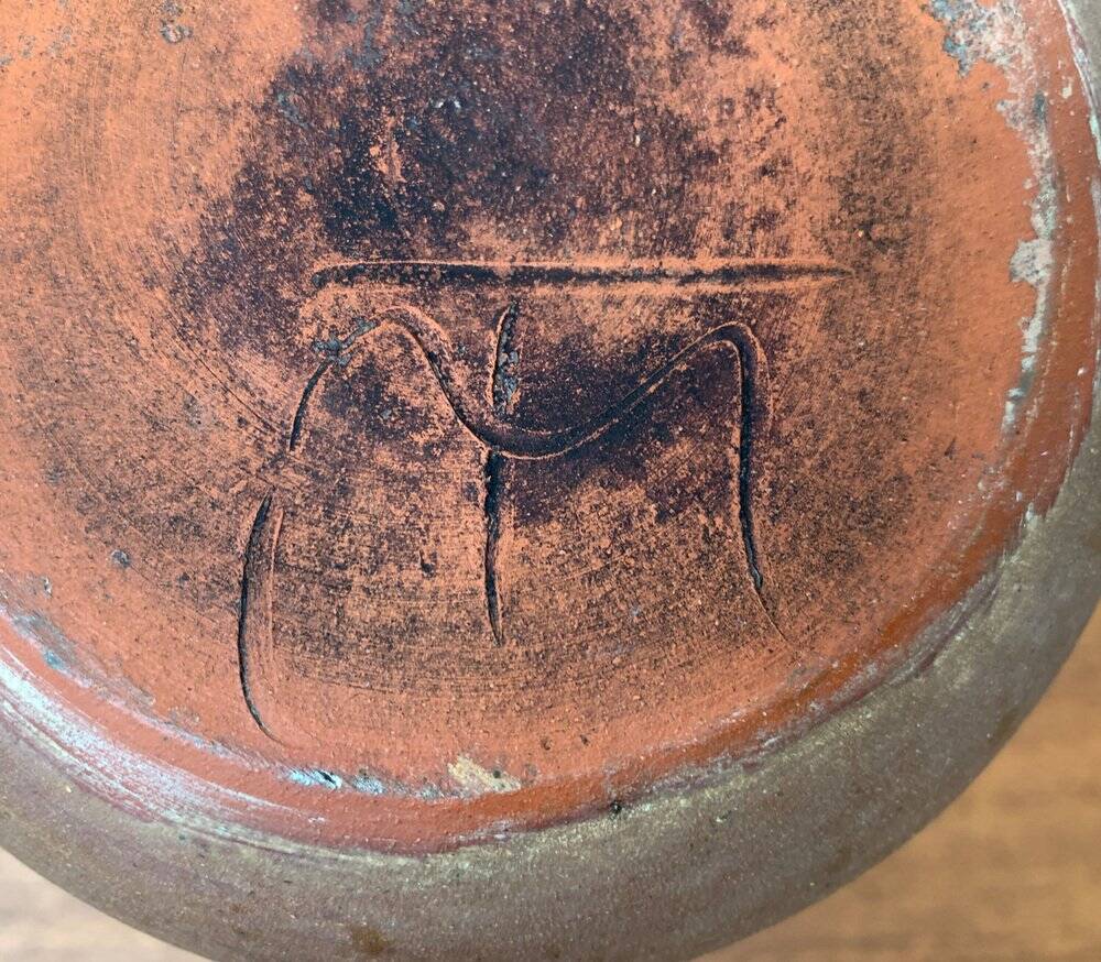 Mid-century German studio pottery vase by Melitta Teubner, 1960s.