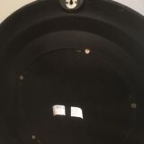 Black round pine mirror