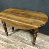 table has 6 feet period Louis Philippe in blond walnut