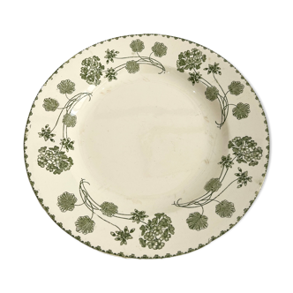 Round dish geranium sarreguemines