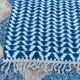 Handmade pure wool rug Blue and white 150/250 cm