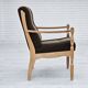 1970s, Danish armchair, furniture wool, solid oak wood.