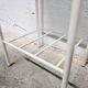 Vintage metal and glass side table