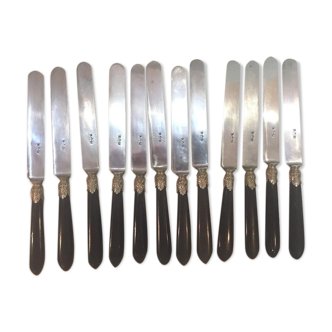 Set of 12 dessert knives Napoleon III brand r m