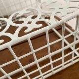 Openwork metal shelf