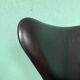 Chaise de bureau vintage Arne Jacobsen 3117 Series One en cuir noir