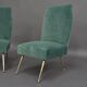 Set of Italian velvet side chairs by Gigi Radice for Minotti, 1950s