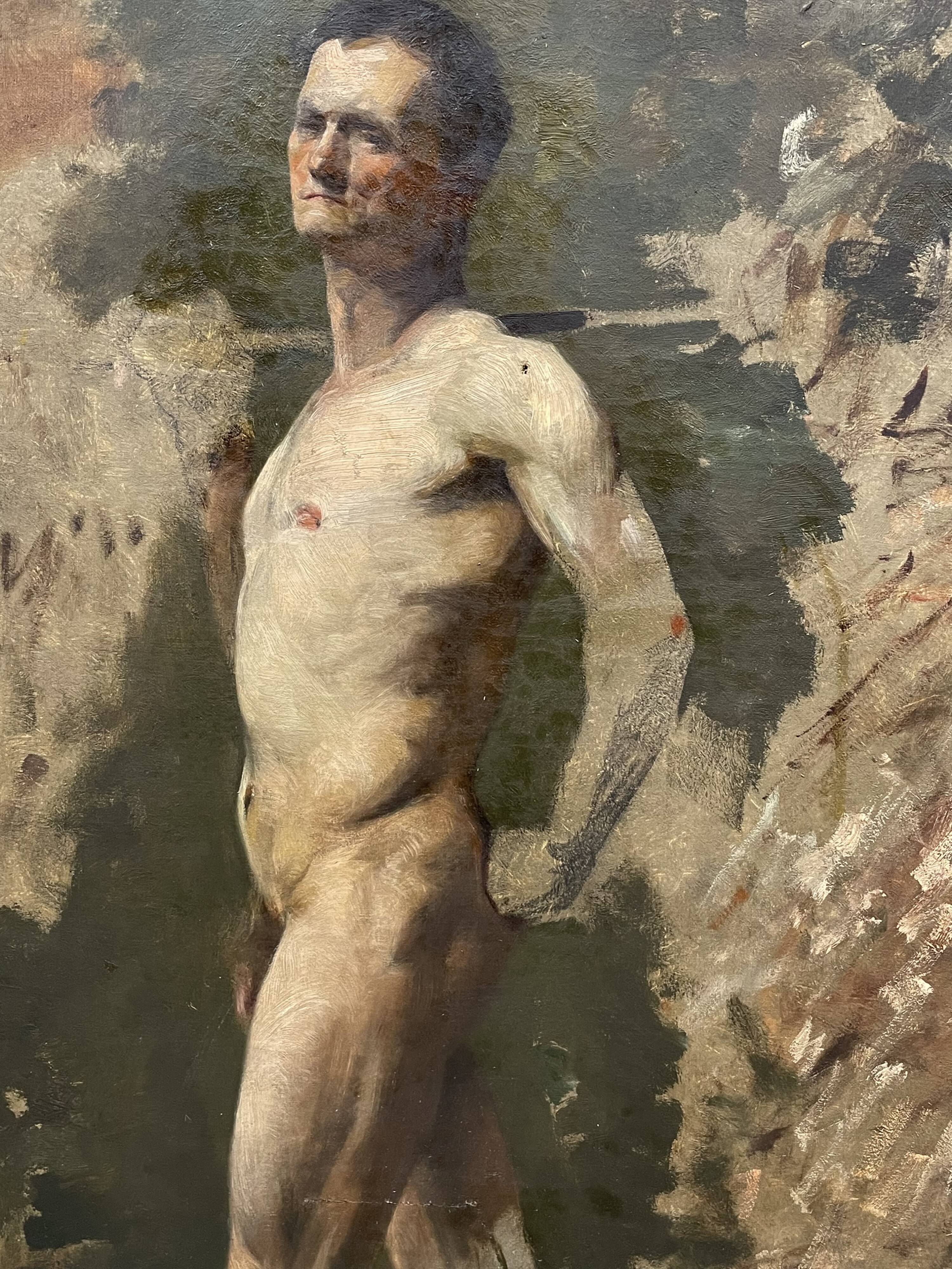 Male nude academy study