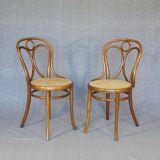 2 Thonet No. 19 chairs with new "oak-style" caning.
