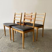Set of 4 Mid-Century 1970’s dining chairs by Schreiber Furniture