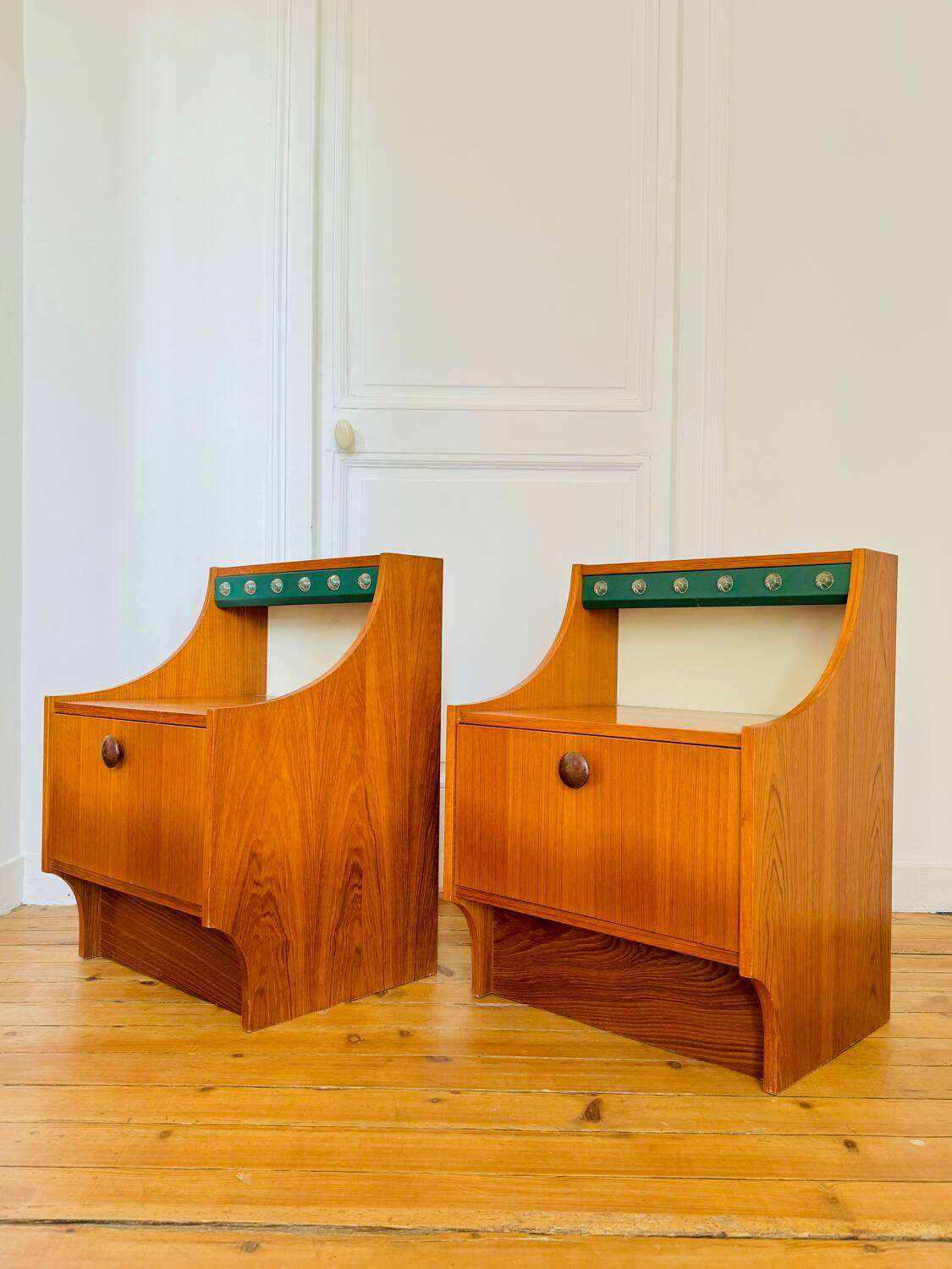 Pair of vintage Scandinavian design bedside tables