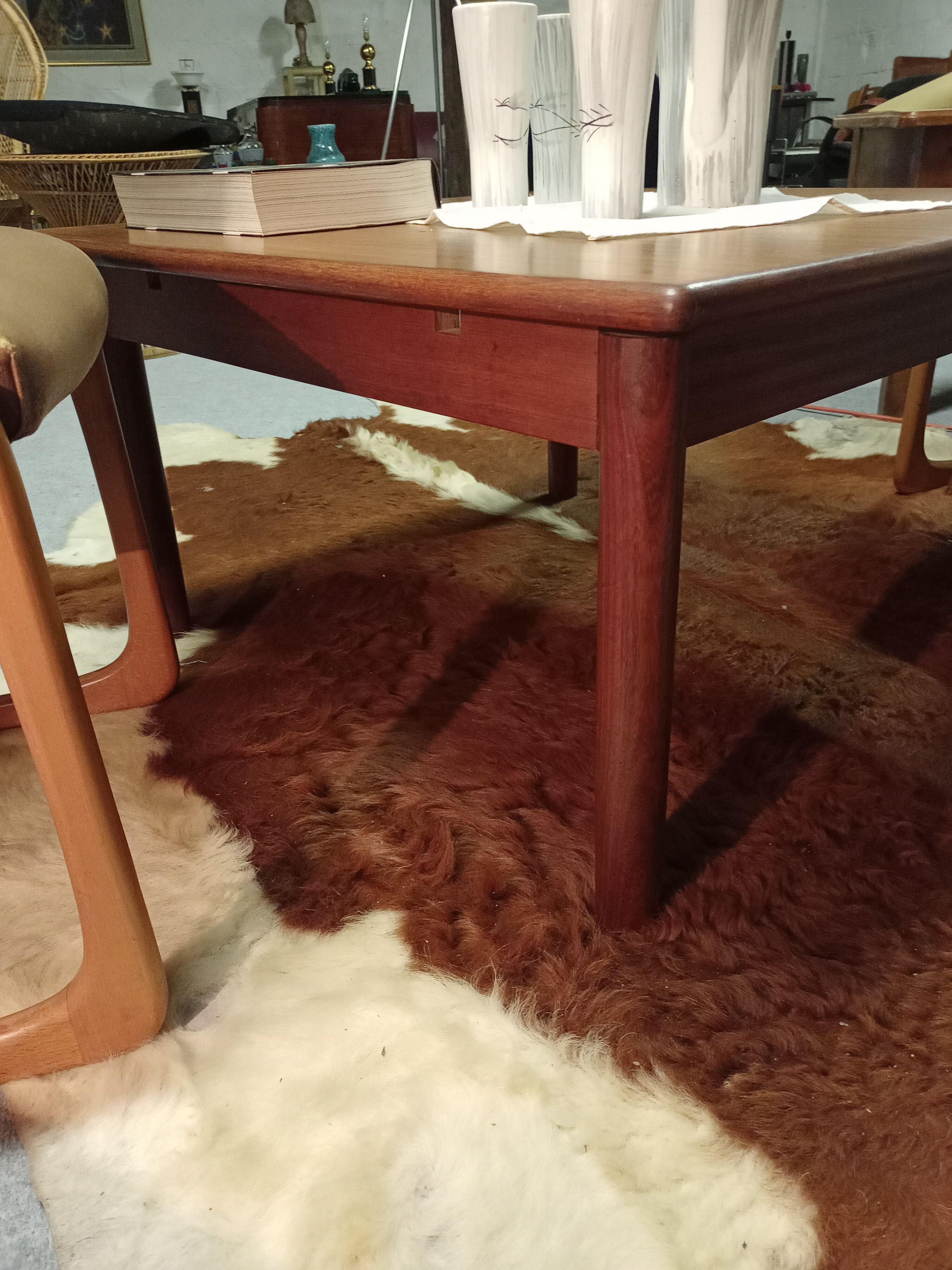 Scandinavian design teak square coffee table