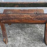 Brutalist folk art bench