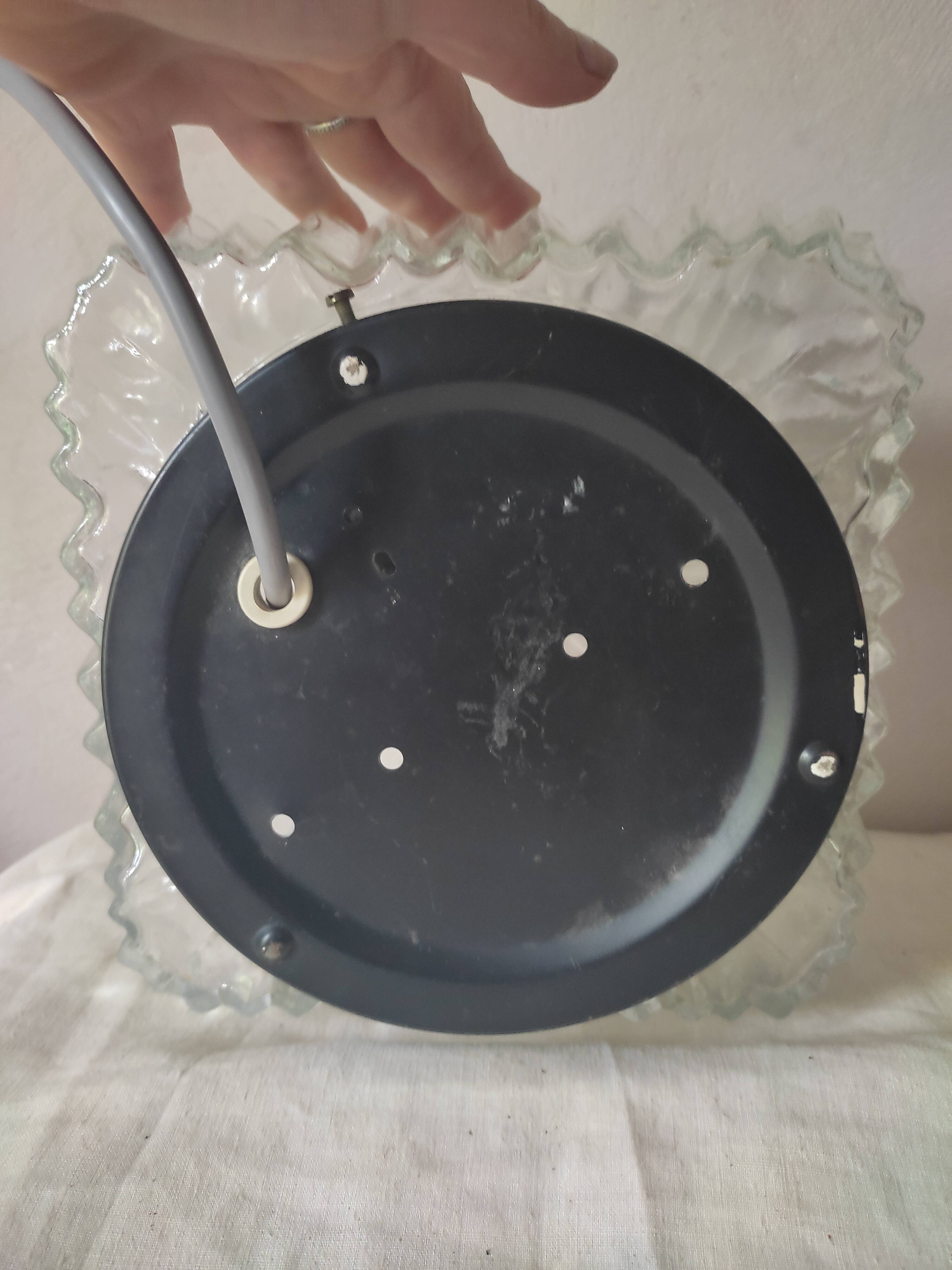 Glass square ceiling light