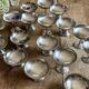 Set of 16 vintage stainless steel dessert cups