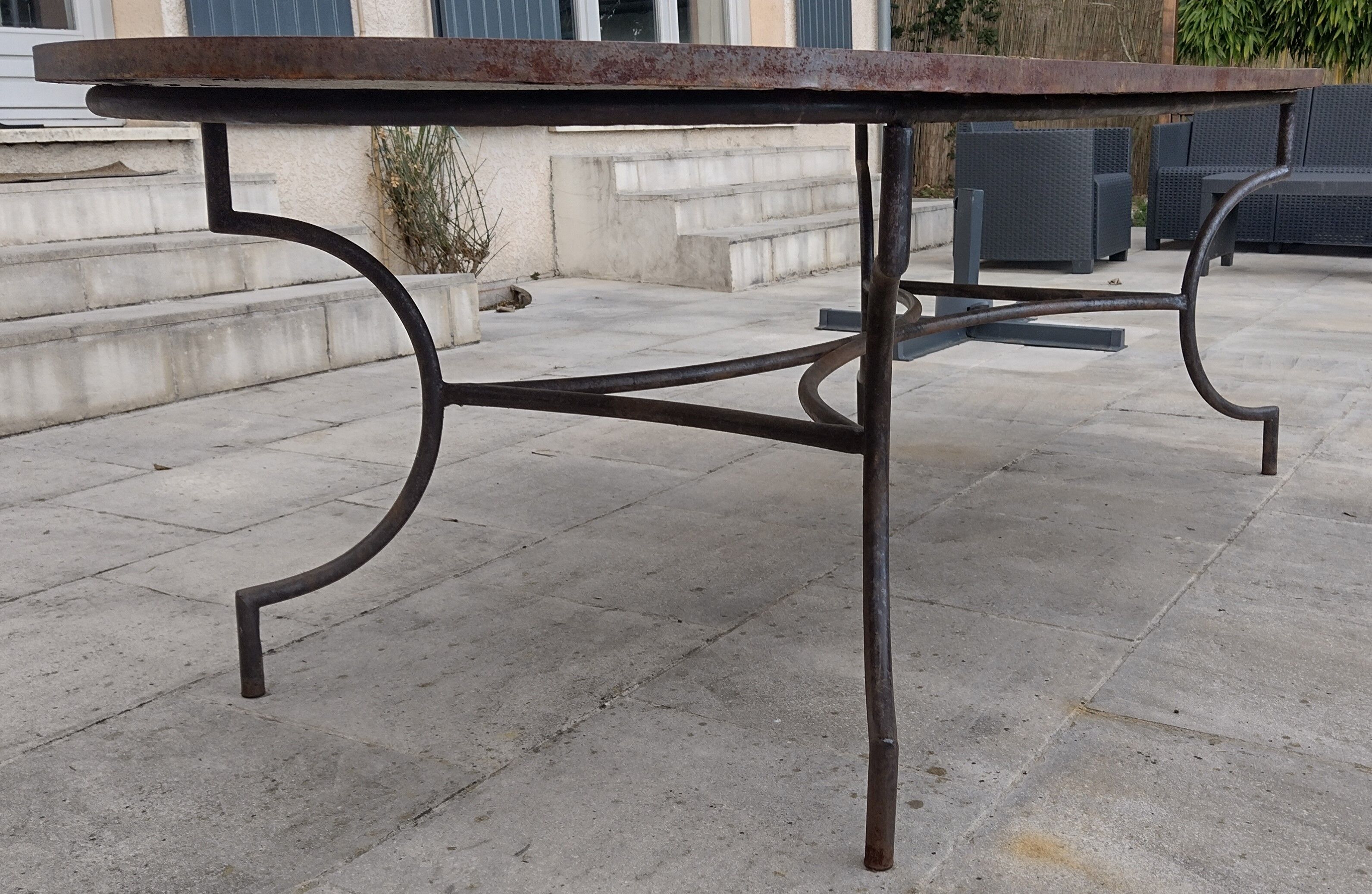 Zellige table in Moroccan mosaic