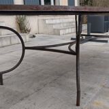 Zellige table in Moroccan mosaic