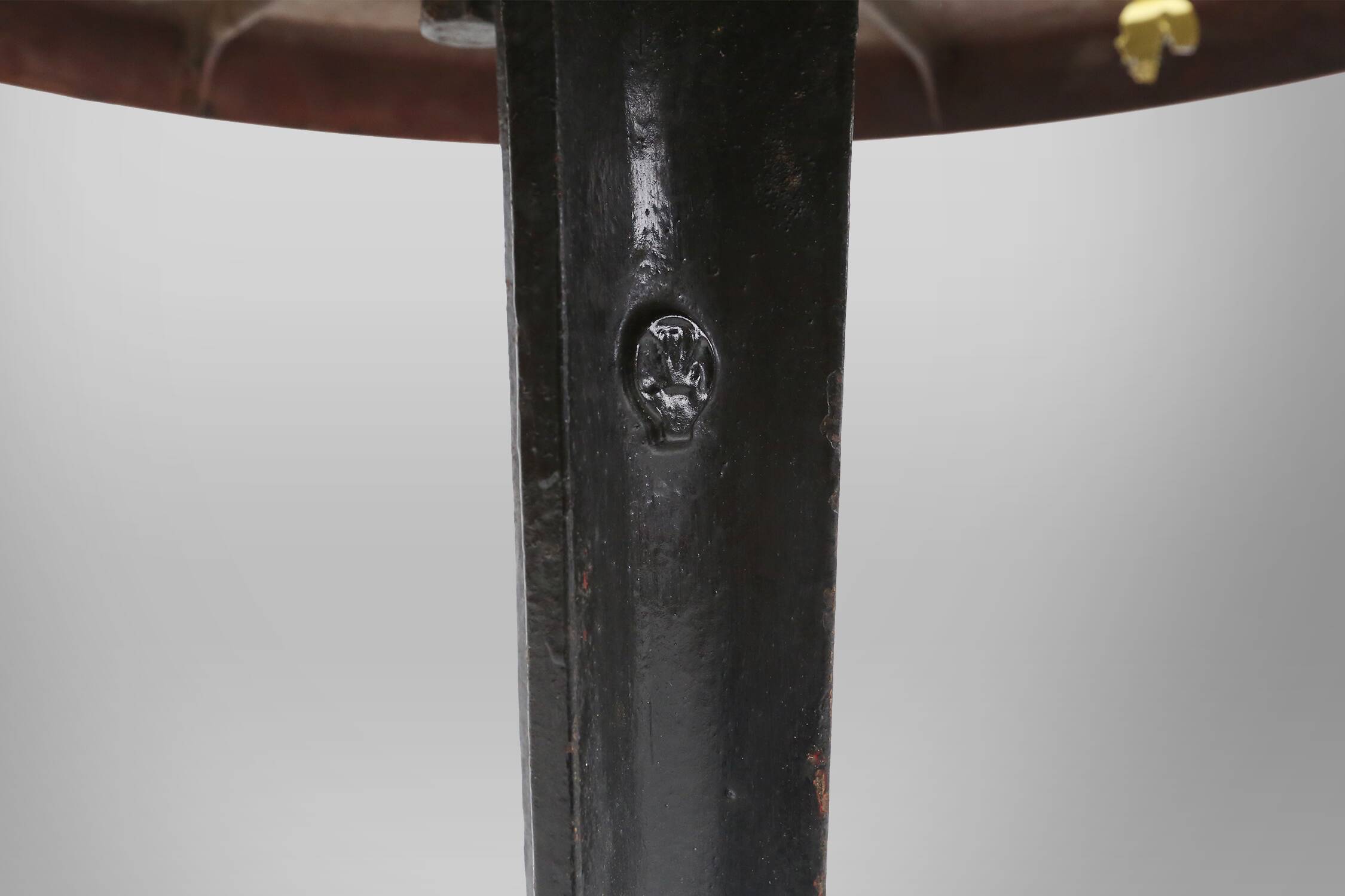 Rare Louis Vuitton cast iron bistro table with bakelite top, France ca. 1930