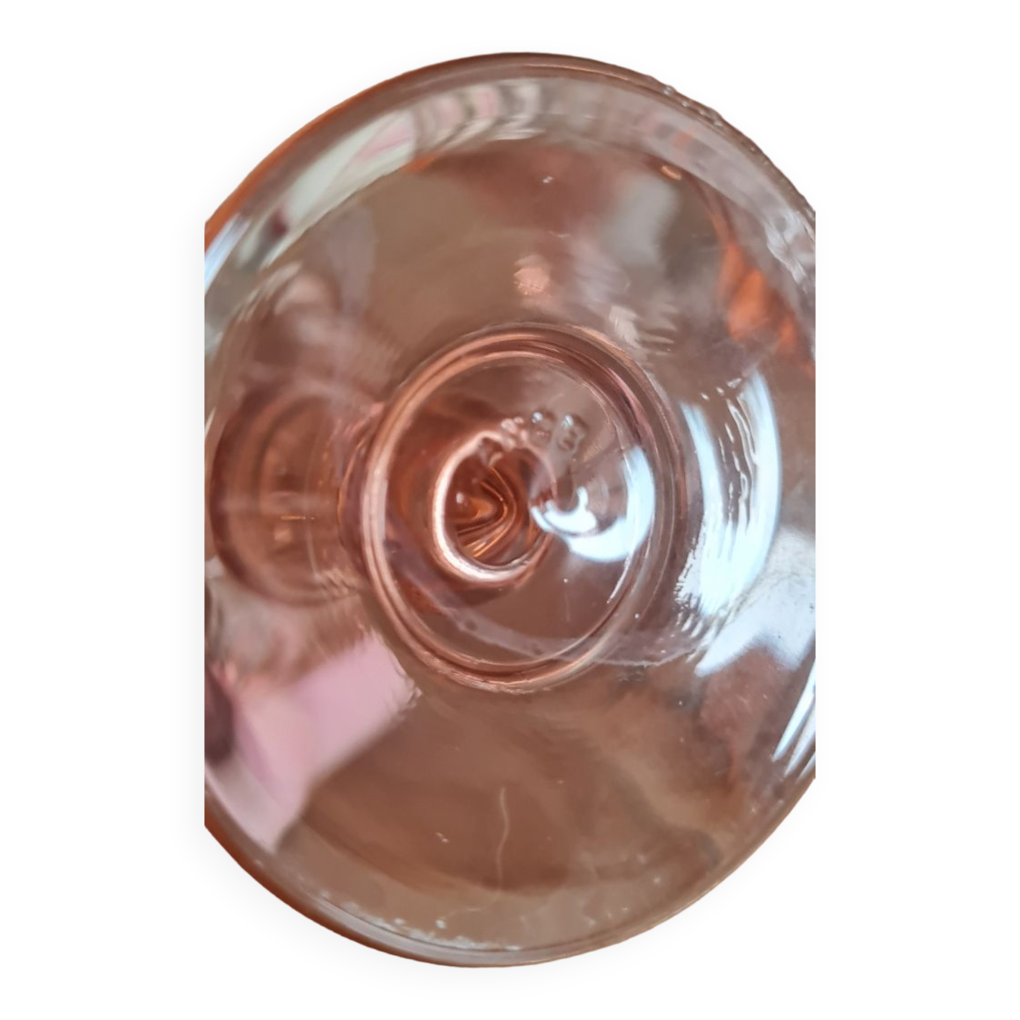 Service of ten arcopal rosaline glasses