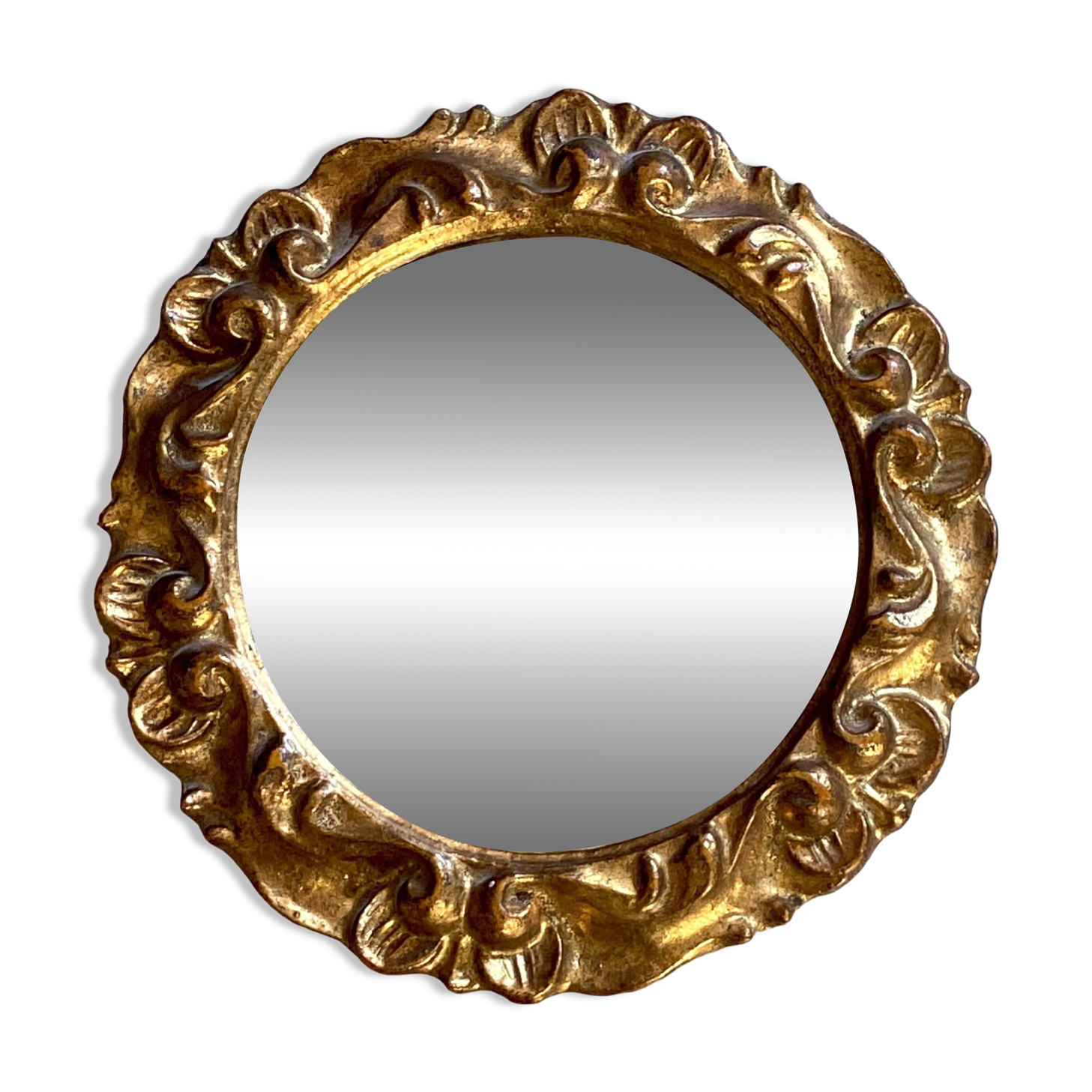 Wooden mirror, 24 cm