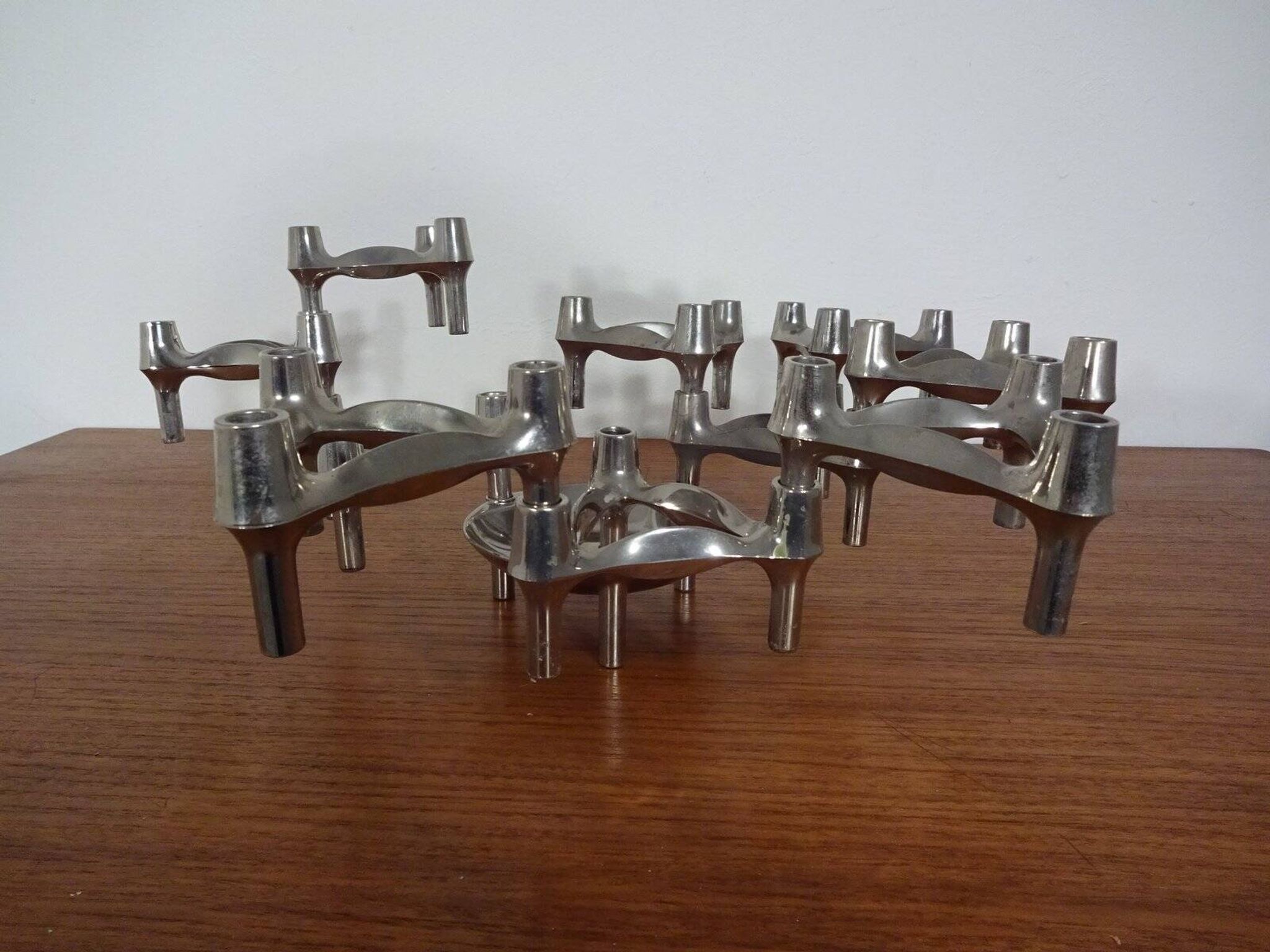 Candleholders by Ceasar Stoffi & Fritz Nagel for BMF, 1960s, Set of 11