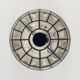 Mid-century minimalist flush mount ceiling light in glass and iron from Limburg, Germany, 1960s