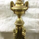 Louis XVI style bronze wall lamp with 2 lights