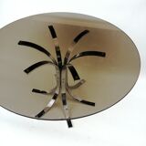 Smoked glass coffee table - Ø90cm