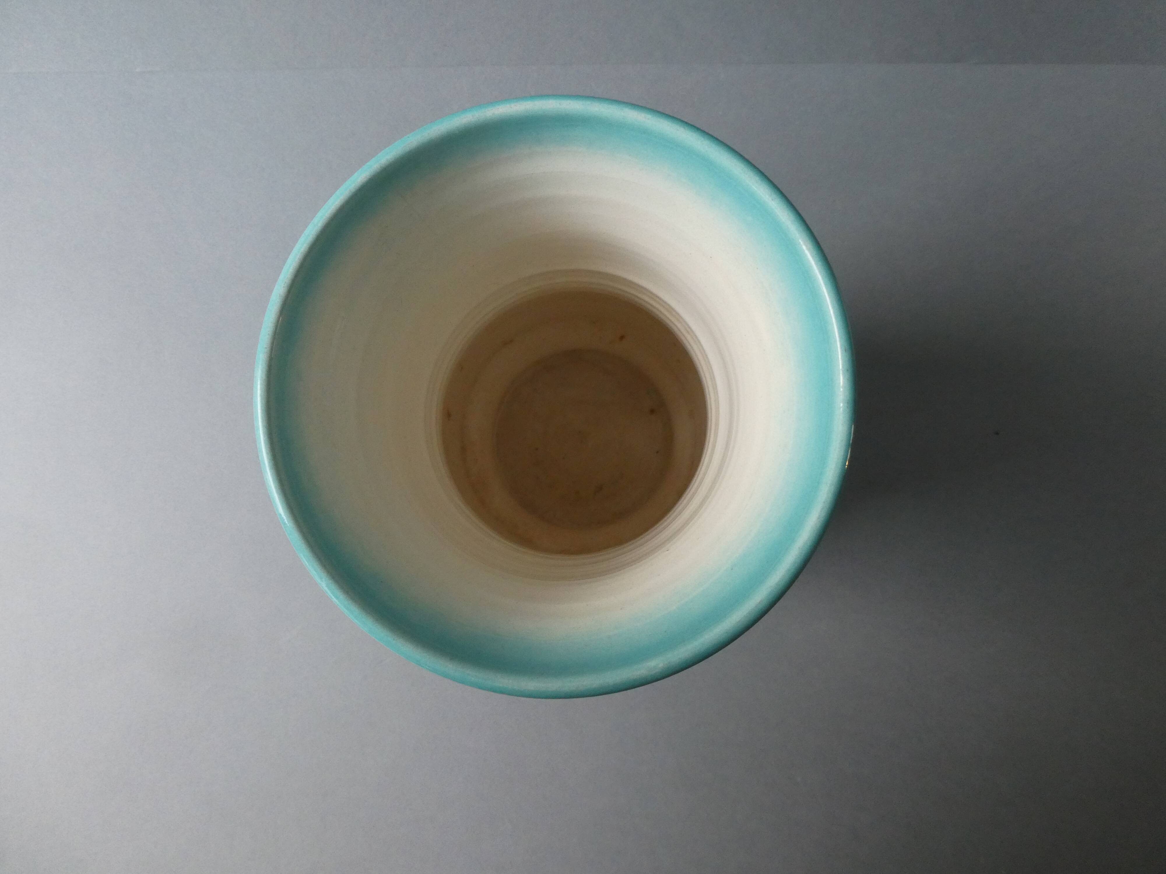 Art Deco ceramic cornet vase