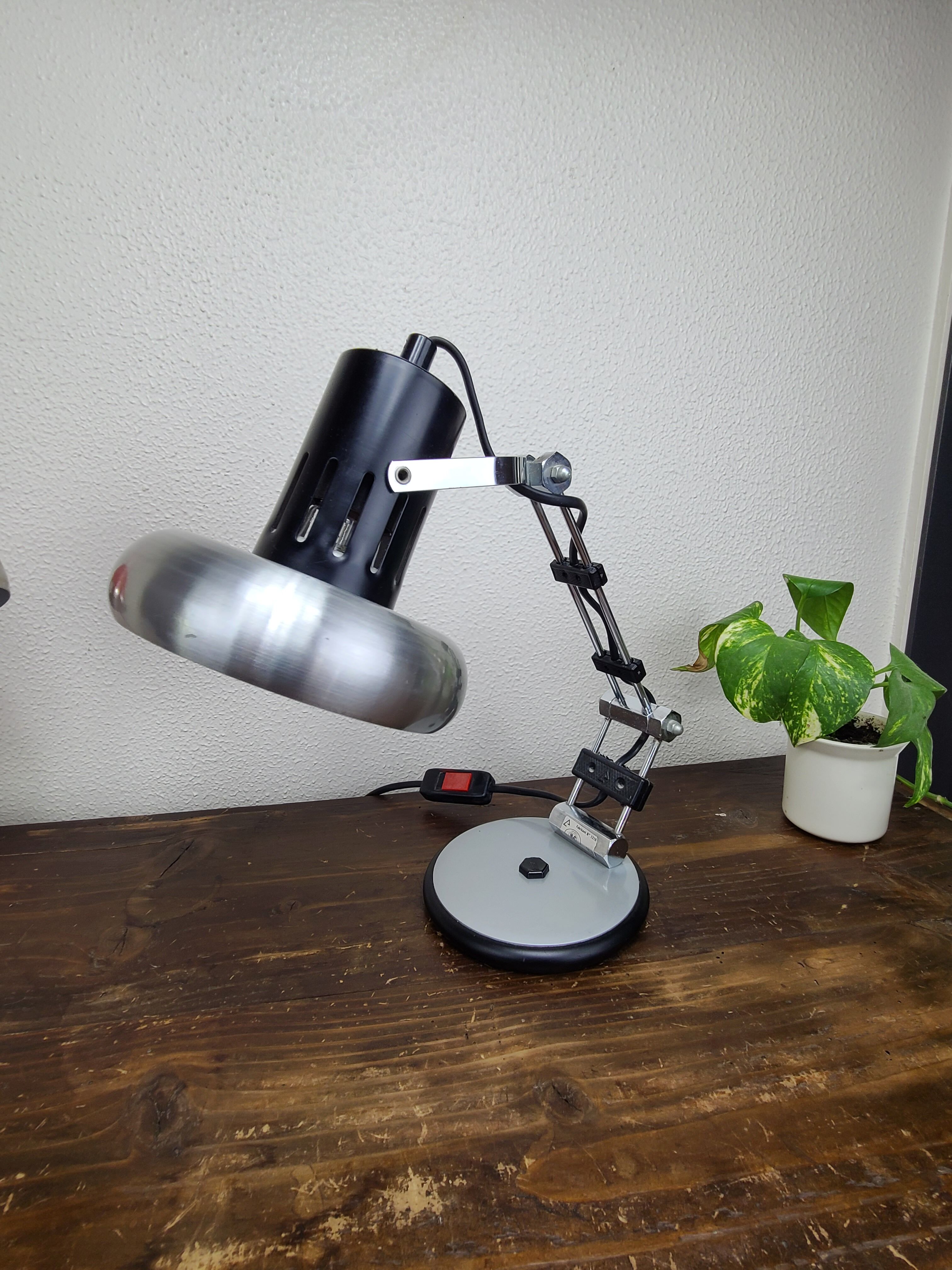 Lampe aluminor articulée, atelier, vintage