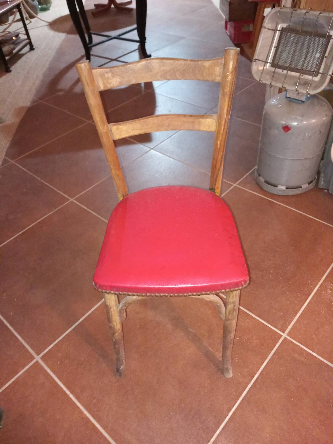 Red bistro chair