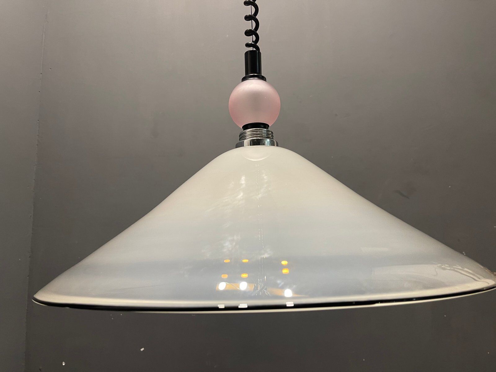 Italian murano glass light pendant, 1970s