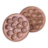 Two plates for 12 stoneware snails