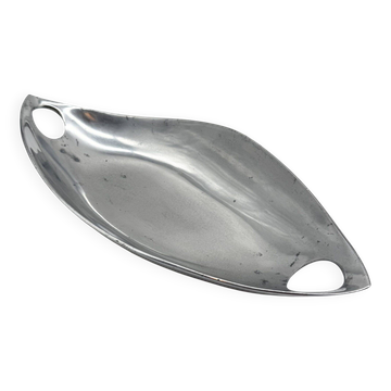 Coupe / centre de table en fonte d’alu poli – 1980s