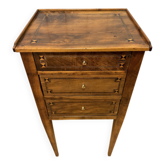 Small walnut side table