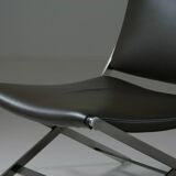 Pair of Flexform leather low chairs, Peter model, by Antonio Citterio