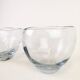 Modern set of 2 crystal bowls by Asta Strömberg, Sweden, 1950s.