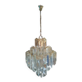 Chandelier en cristal de Murano attribué à Paolo Venini, années 1970.