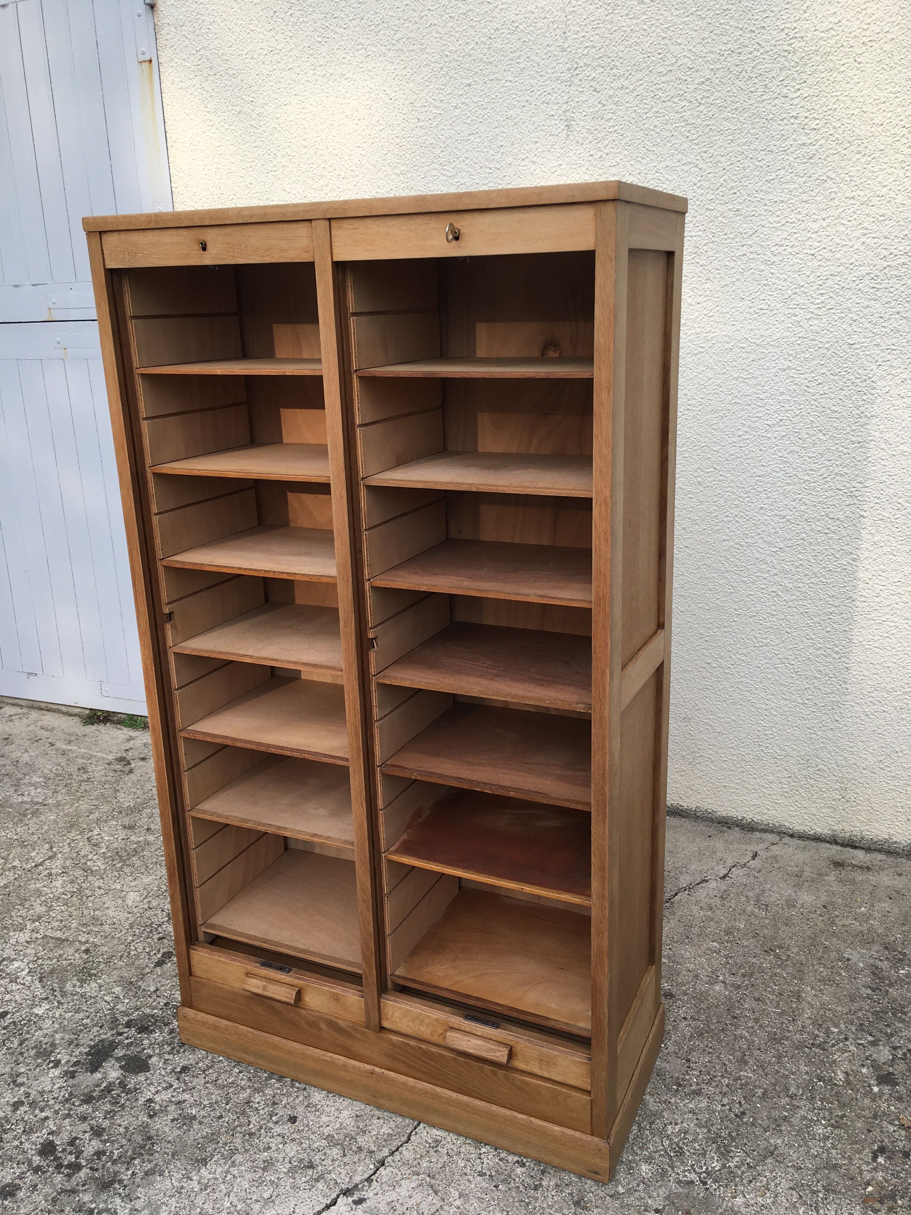 Gold oak double curtain binder