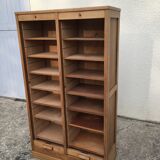 Gold oak double curtain binder