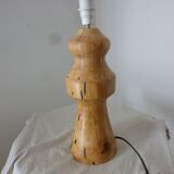 turned wood lamp